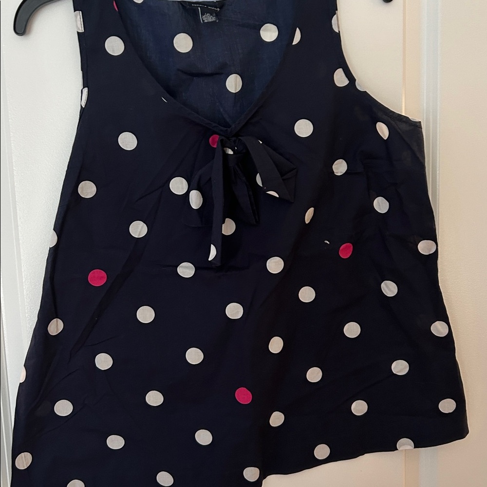 Polka Dot Sleeveless Top
